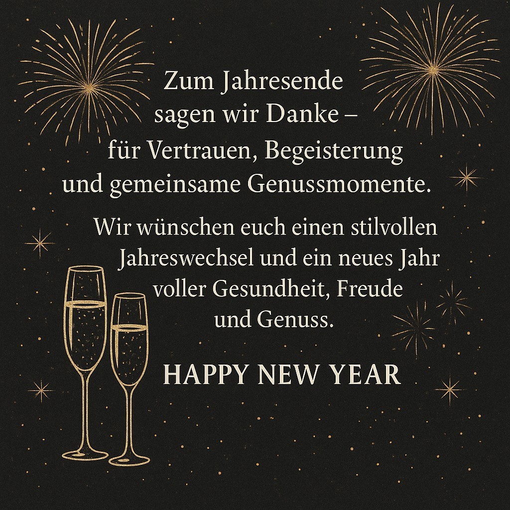 Zum Jahresende sagen wir Danke – für Vertrauen, Begeisterung und gemeinsame Genussmomente. Wir wünschen euch einen stilvollen Jahreswechsel und ein neues Jahr voller Gesundheit, Freude und Genuss. 🥂 Happy New Year 🥂 #GenussGastroPlus #HappyNewYear