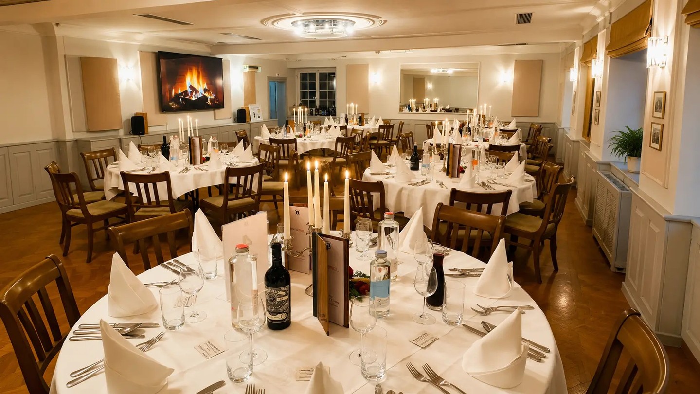 Über dem Restaurant liegt der Kreuz Saal.Kerzenlicht, hohe Leuchter, gedeckte Tische — so sieht er aus, wenn im Kreuz gefeiert wird: Hochzeit, Jubiläum, Firmenanlass. Unten im Restaurant beginnt Ihr Abend ganz einfach an Ihrem Tisch.Erster Stock, Stuckdecke, ParkettKlimatisiert, Lift vorhandenPlatz für bis zu 70 GästeTisch reservieren auf kreuz.plus#GasthofKreuz #Egerkingen #KreuzSaal #Feiern #Bankett #AusSpassAmGenuss