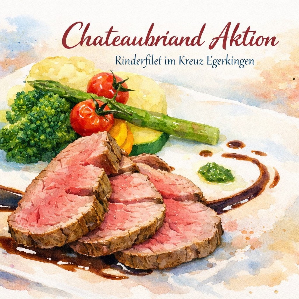 Ein gutes Chateaubriand braucht nur drei Dinge: 🥩 perfektes Rinderfilet 🔥 den richtigen Gargrad 🍷 Zeit zum geniessen Im Gasthof Kreuz Egerkingen servieren wir diesen Klassiker jeden Mittwoch Abend. Zart rosa gebraten, mit Béarnaise, Kalbsjus und saisonalem Gemüse. ✨ Spezialpreis: CHF 55.– 👉 Tisch reservieren https://kreuz.plus/chateaubriand-aktion-rinderfilet-kreuz-egerkingen/ Aus Spass am Genuss! #Chateaubriand #Steakhouse #Egerkingen #RestaurantSchweiz #FoodGenuss #SteakNight