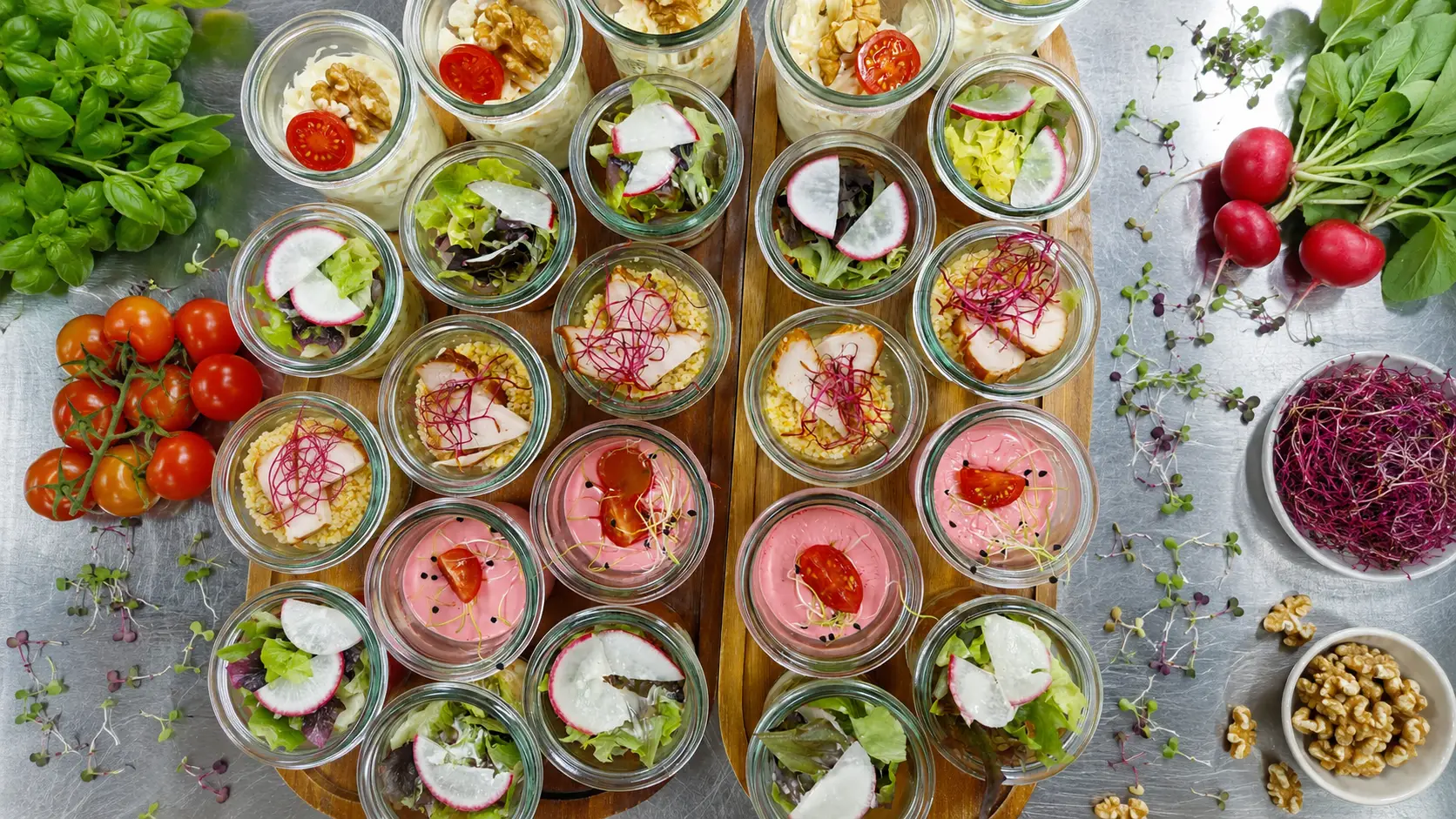 Flying Menü im Gasthof Kreuz Egerkingen – bunte Apéro-Häppchen im Glas